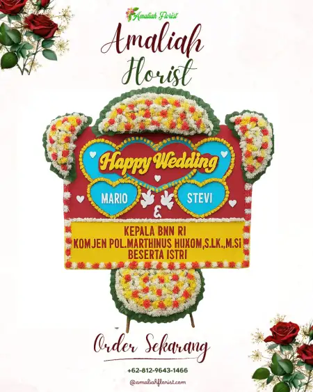 Papan Bunga Pernikahan Mare Gam